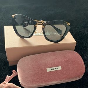 Miu Miu cat eye black sunglasses